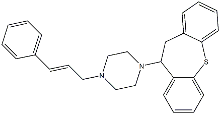 10-(4-Cinnamyl-1-piperazinyl)-10,11-dihydrodibenzo[b,f]thiepin Struktur