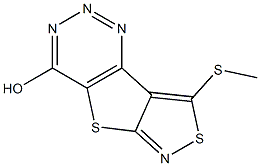 3-(Methylthio)-1,4,5,6-tetraaza-2,8-dithiacyclopent[a]inden-7-ol Struktur