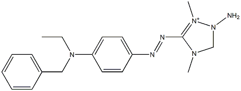 1,4-Dimethyl-2-amino-5-[4-(benzylethylamino)phenylazo]-1,2,4-triazolium Struktur