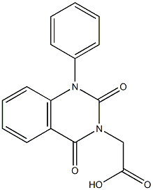 1-Phenyl-1,2,3,4-tetrahydro-2,4-dioxoquinazoline-3-acetic acid Struktur