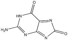 1,6-Dihydro-2-amino-8H-purine-6,8-dione Struktur