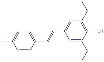 4-[(E)-2-(4-Methylphenyl)ethenyl]-2,6-diethylphenol Struktur