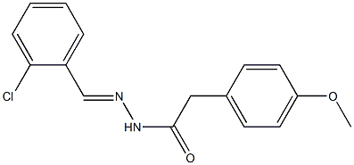 N'-(2-Chlorobenzylidene)4-methoxyphenylacetohydrazide Struktur