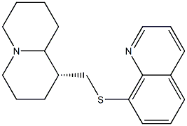 (1R)-1-[(8-Quinolylthio)methyl]octahydro-2H-quinolizine Struktur