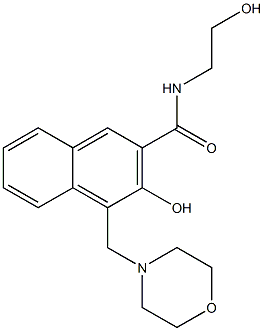 3-Hydroxy-N-(2-hydroxyethyl)-4-(4-morpholinylmethyl)-2-naphthalenecarboxamide Struktur