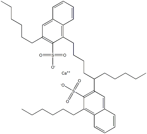 Bis(1,3-dihexyl-2-naphthalenesulfonic acid)calcium salt Struktur