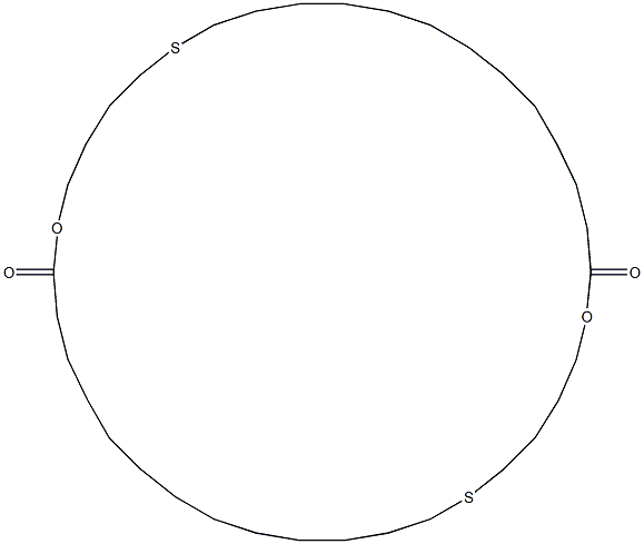 1,20-Dioxa-6,25-dithiacyclooctatriacontane-19,38-dione Struktur