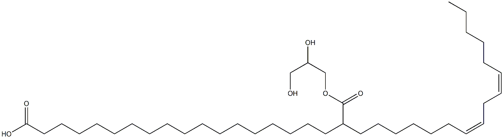 (+)-D-Glycerol 1-[(9Z,12Z)-9,12-octadecadienoate]2-stearate Struktur