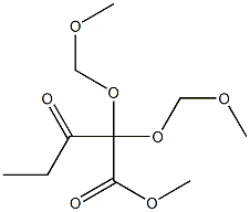 2,2-Di(methoxymethoxy)-3-oxopentanoic acid methyl ester Struktur