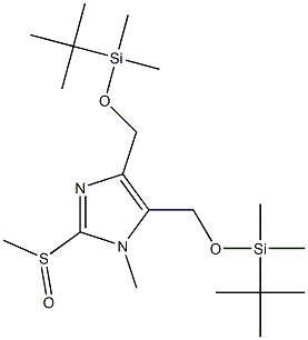 2-(Methylsulfinyl)-1-methyl-4,5-bis[(tert-butyldimethylsilyloxy)methyl]-1H-imidazole Struktur