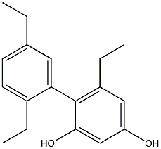 5-Ethyl-4-(2,5-diethylphenyl)benzene-1,3-diol Struktur