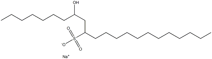 8-Hydroxydocosane-10-sulfonic acid sodium salt Struktur