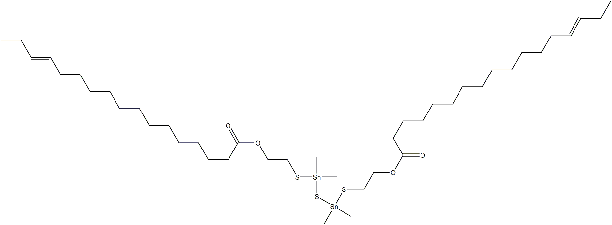 Bis[dimethyl[[2-(13-hexadecenylcarbonyloxy)ethyl]thio]stannyl] sulfide Struktur