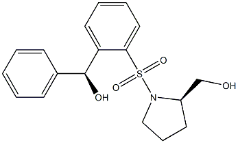 (2R)-1-[[2-[(S)-Hydroxy(phenyl)methyl]phenyl]sulfonyl]pyrrolidine-2-methanol Struktur