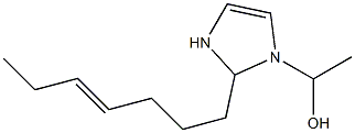 1-(1-Hydroxyethyl)-2-(4-heptenyl)-4-imidazoline Struktur