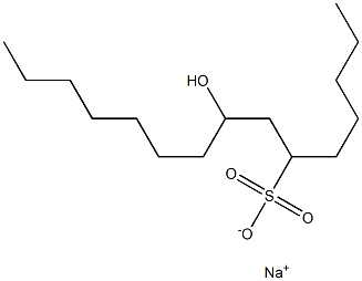 8-Hydroxypentadecane-6-sulfonic acid sodium salt Struktur