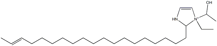 1-Ethyl-1-(1-hydroxyethyl)-2-(17-nonadecenyl)-4-imidazoline-1-ium Struktur