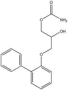 3-(1,1'-Biphenyl-2-yloxy)-1,2-propanediol 1-carbamate Struktur