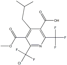 6-(Trifluoromethyl)-2-(chlorodifluoromethyl)-4-isobutylpyridine-3,5-di(carboxylic acid methyl) ester Struktur