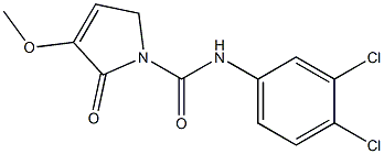 2-Oxo-3-methoxy-N-(3,4-dichlorophenyl)-2,5-dihydro-1H-pyrrole-1-carboxamide Struktur