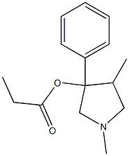 1,4-Dimethyl-3-phenylpyrrolidin-3-ol propionate Struktur