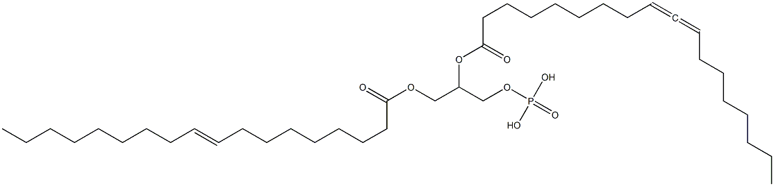 1-O-(9-Octadecenoyl)-2-O-(1-oxo-9,10-octadecadien-1-yl)-glycerol-3-phosphoric acid Struktur