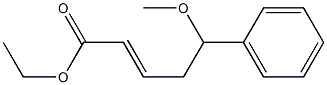 (E)-5-Methoxy-5-phenyl-2-pentenoic acid ethyl ester Struktur