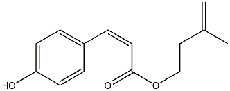 (Z)-3-(4-Hydroxyphenyl)propenoic acid 3-methyl-3-butenyl ester Struktur