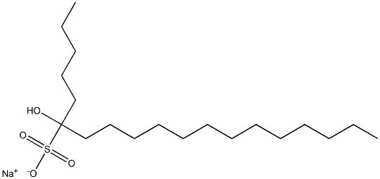 6-Hydroxynonadecane-6-sulfonic acid sodium salt Struktur