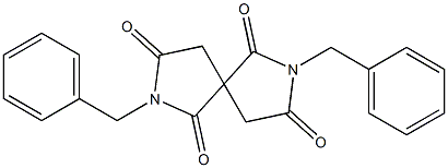 2,7-Dibenzyl-2,7-diazaspiro[4.4]nonane-1,3,6,8-tetrone Struktur