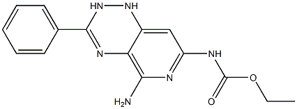 N-[(5-Amino-1,2-dihydro-3-phenylpyrido[3,4-e]-1,2,4-triazin)-7-yl]carbamic acid ethyl ester Struktur