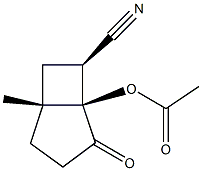 (1R,5R,7S)-1-Acetyloxy-5-methyl-2-oxobicyclo[3.2.0]heptane-7-carbonitrile Struktur