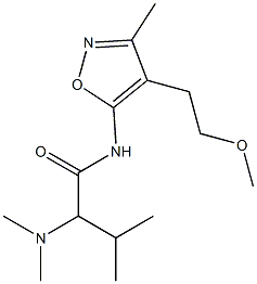 2-(Dimethylamino)-N-[4-(2-methoxyethyl)-3-methyl-5-isoxazolyl]-3-methylbutyramide Struktur