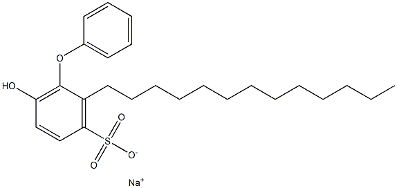 6-Hydroxy-2-tridecyl[oxybisbenzene]-3-sulfonic acid sodium salt Struktur