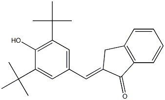 2-(4-Hydroxy-3,5-di-tert-butylbenzylidene)-2,3-dihydro-1H-inden-1-one Struktur