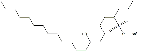 10-Hydroxytricosane-5-sulfonic acid sodium salt Struktur