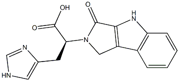 (2S)-3-(4-Imidazolyl)-2-[[1,2,3,4-tetrahydro-3-oxopyrrolo[3,4-b]indol]-2-yl]propionic acid Struktur