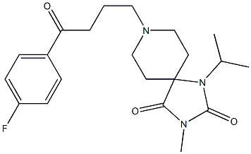 8-[4-(4-Fluorophenyl)-4-oxobutyl]-1-isopropyl-3-methyl-1,3,8-triazaspiro[4.5]decane-2,4-dione Struktur