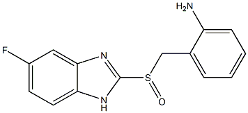 5-Fluoro-2-[[2-[amino]benzyl]sulfinyl]-1H-benzimidazole Struktur