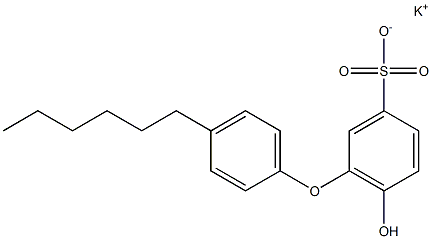 6-Hydroxy-4'-hexyl[oxybisbenzene]-3-sulfonic acid potassium salt Struktur