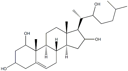 Cholest-5-ene-1,3,16,22-tetrol Struktur