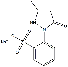 2-(3-Methyl-5-oxo-1-pyrazolidinyl)benzenesulfonic acid sodium salt Struktur