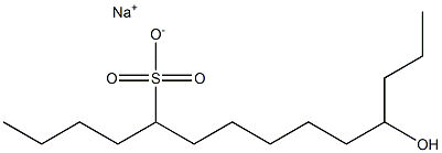 11-Hydroxytetradecane-5-sulfonic acid sodium salt Struktur