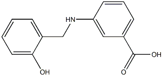 3-[[(2-Hydroxyphenyl)methyl]amino]benzoic acid Struktur