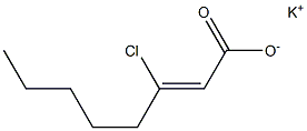 3-Chloro-2-octenoic acid potassium salt Struktur