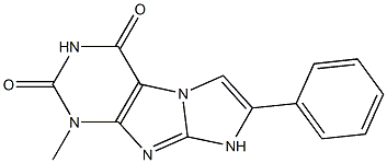 1-Methyl-7-phenyl-1H-imidazo[2,1-f]purine-2,4(3H,8H)-dione Struktur