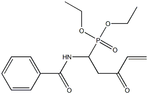 (1-Benzoylamino-3-oxo-4-pentenyl)phosphonic acid diethyl ester Struktur