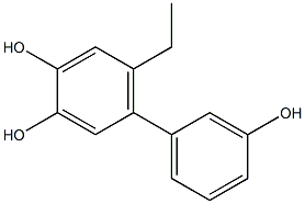 6-Ethyl-1,1'-biphenyl-3,3',4-triol Struktur