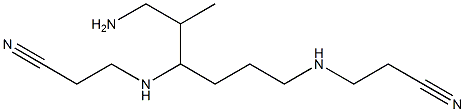 3,3'-[6-Amino-5-methyl-1,4-hexanediylbis(imino)]dipropionitrile Struktur