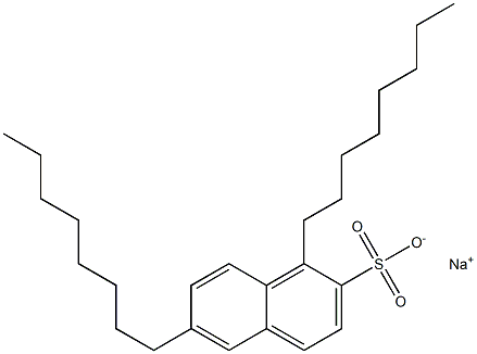 1,6-Dioctyl-2-naphthalenesulfonic acid sodium salt Struktur